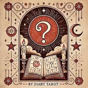 Question Mark and a Tarot Book